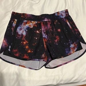 Womens Avia Galaxy Print Athletic Shorts